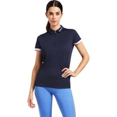 Ridsport Pikétröjor Ariat Bandera quarter Zip Ladies Polo Shirt Blue