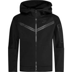 Pojkar Överdelar Barnkläder Nike Boy's Sportswear Tech Fleece Full Zip Hoodie - Black (CU9223-010)
