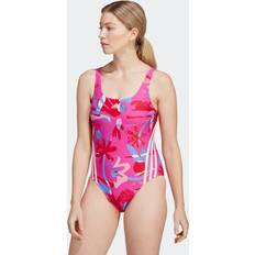 adidas Floral 3-Stripes Swimsuit Lucid Fuchsia Wonder Quartz