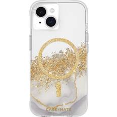 Case-Mate Karat Marble w/ MagSafe iPhone 15 Transparent/vit/guld