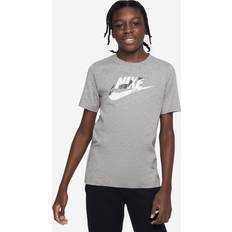 Kamouflage Överdelar Nike Sportswear Big Kids' T-Shirt in Grey, FD3957-063