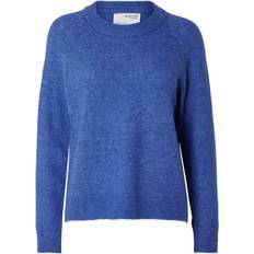 Selected Lulu Long Sleeved Knitted Jumper - Nebulas Blue