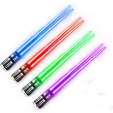 Plast Ätpinnar ChopSabers Star Wars Light Up Glowing Chopsticks