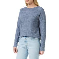 Vero Moda Doffy O-Neck Long Sleeved Knitted Sweater - Navy Blazer