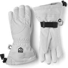 Hestra Heli Female 5-finger Ski Gloves - Pale Grey/Off White