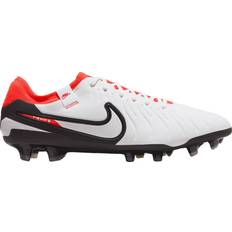 Nike Läder Fotbollsskor Nike Tiempo Legend 10 Pro FG M - White/Bright Crimson/Black