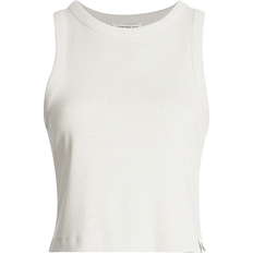 Calvin Klein Dam - Ekologiskt material T-shirts & Linnen Calvin Klein Ribbed Cotton Tank Top BEIGE