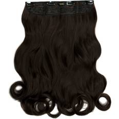Lullabellz Thick Curly Clip In Hair Extensions 20 inch Dark Brown
