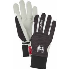 Herr - Längskidåkning - Träningsplagg Handskar & Vantar Hestra Windstopper Active Grip 5 Finger Gloves - Black Print
