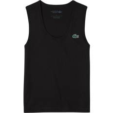 Lacoste Dam - Polyester T-shirts & Linnen Lacoste Sport Slim Fit Ribbed Tank Top Black