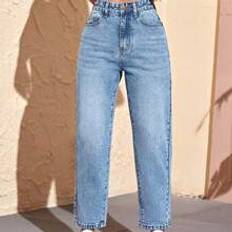Shein Solid Mom Fit Jeans