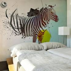 Artgeist Fototapet av zebra - i disharmoni med naturen (flera storlekar)