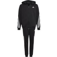 adidas Boy's 3-Stripes Tracksuit - Black/White