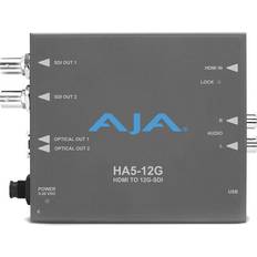 Aja Capture- & TV-kort Aja HA5-12G videoomvandlare Active videokonverterare Videoomvandlare 4096 x 2160 pixlar, 720p,1080i,1080p,2160p, Aktiv videokonverterare, Grå HDMI RCA, BNC