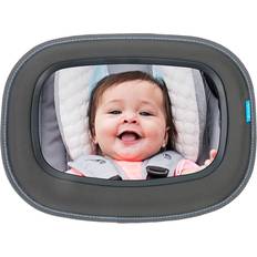 Munchkin Brica Baby In-Sight bilspegel, extra stor, överlägsen reflektion och vidvinkelvy på bebisen, svart