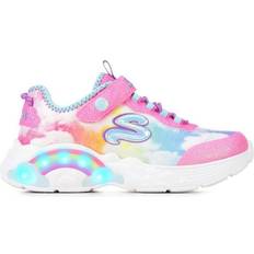 Skechers 30 Sneakers Skechers Girl's Rainbow Racer Light-Up Wedge - Pink/Cloud Mlti