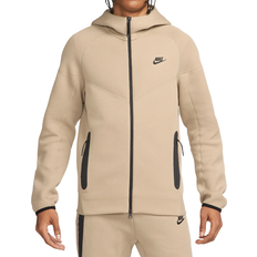 Herr - Träningsplagg Tröjor Nike Men's Sportswear Tech Fleece Windrunner Full Zip Hoodie - Khaki/Black