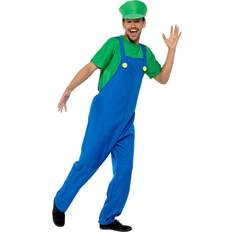 Karnival Costumes Green Plumber Video Game Guy Men's Costume