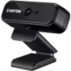 Canyon USB-webbkamera med mikrofon Hd 720p/30fps webbkamera av kvalitet för TV/Pc/laptop/surfplattor HD-ljuskorrigering 5 lager lins för Skype, Zoom, Facetime, Hangouts