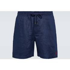 Polo Ralph Lauren Dam Byxor & Shorts Polo Ralph Lauren Cfprepsters-Flat Front Linneshorts Newport Navy