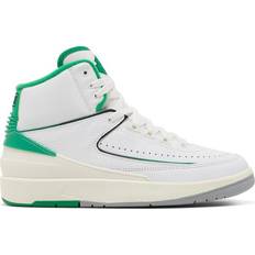 Nike Air Jordan 2 Retro GS - White/Sail/Light Steel Grey/Lucky Green