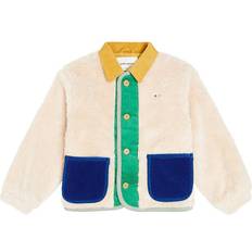 Multifärgade Fleecekläder Bobo Choses Kids' Colorblock Sheepskin Jacket - Cream Multi
