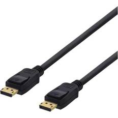 DisplayPort-DisplayPort - DisplayPort-kablar - Svarta Deltaco Displayport - Displayport 1.2 M-M 2m