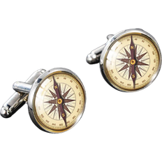 Shein 1pair Fashionable Compass Pattern Cufflinks For Men For Daily Decoration