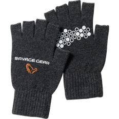Fiskehandskar Savage Gear Knitted Half Finger Glove Dark Grey Melange
