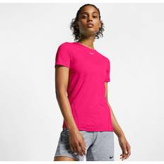 Nike Dam - Kort ärmar - Polyester - Rosa T-shirts Nike Pro Top SS All Over Mesh Pink/White