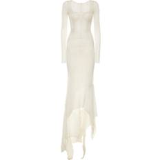Dolce & Gabbana Underkläder Dolce & Gabbana x Kim semi-sheer silk-blend gown white