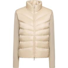 Moncler Beige - L - Polyamid Jackor Moncler Tricot down-paneled wool jacket beige