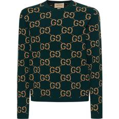 Gucci XS Tröjor Gucci GG jacquard wool sweater green