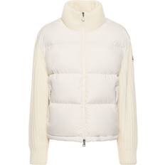 Moncler L - Polyester Jackor Moncler Wool-trimmed down jacket white