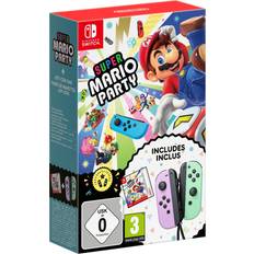 Nintendo Nintendo Switch-spel Nintendo Super Mario Party + Purple & Pastel Green Joy-Con Bundle (Switch)