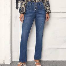 Modal Jeans Shein Button Fly Jeans