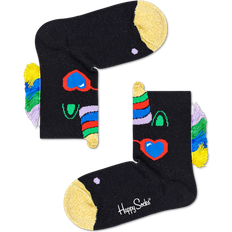 Happy Socks Kid's Unicorn Socks - Black/Light Yellow/Red/Blue/Light Purple/Green