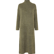 Selected Maline Long Sleeve Knit Dress - Dusky Green