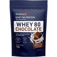 Förbättrar muskelfunktion Proteinpulver BioSalma Whey 80 Chocolate 1000g