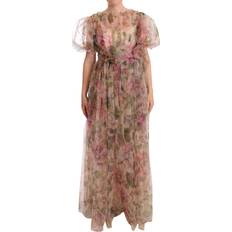 Blommiga - Herr - S Klänningar Dolce & Gabbana Multicolor Floral Print Long Maxi Gown Dress IT38