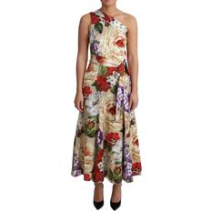 Dolce & Gabbana Korta klänningar Kläder Dolce & Gabbana Print Silk Stretch One Shoulder Dress Floral IT42