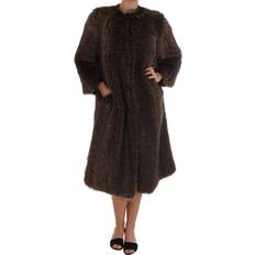 Dam - Silke/Siden Jackor Dolce & Gabbana Brown Raccoon Fur Coat Jacket IT40