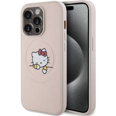 Apple iPhone 15 Pro - Läder / Syntet - Rosa Mobilskal Hello Kitty Debossed Logo MagSafe Case for iPhone 15 Pro