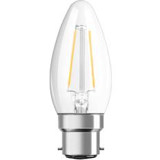 LEDVANCE B22 Ljuskällor LEDVANCE Classic Performance LEDbulb B22d Kronljus Filament Klar 2.5W 250lm 827 Extra Varm Vit Ersättare 25W
