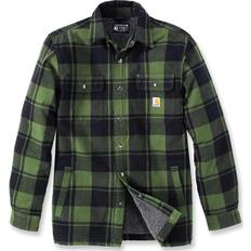 Carhartt Jackor Carhartt Relaxed Fit Flannel Sherpa Lined Shirt - Chive