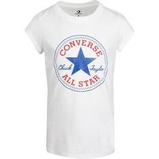 Converse Girls Logo Print Cotton T-shirt With Short Sleeves, 8-15 Years