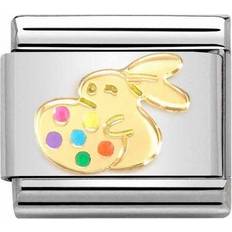 Nomination Classic Gold Easter rabbit with egg berlock 030272/76