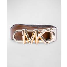 Michael Kors Accessoarer Michael Kors Reversible Logo Leather Belt LUGGAGE REV