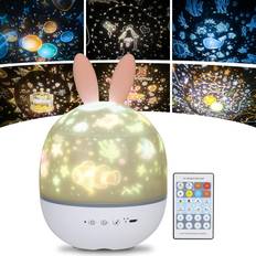 Uraqt Star Light Projector with Music Rabbit Nattlampa