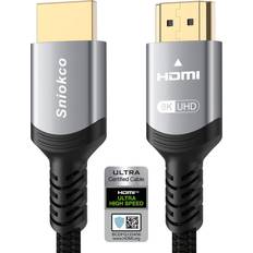 High Speed with Ethernet (4K) - USB-kabel Kablar Sniokco HDMI - HDMI 2.1 M-M 2m